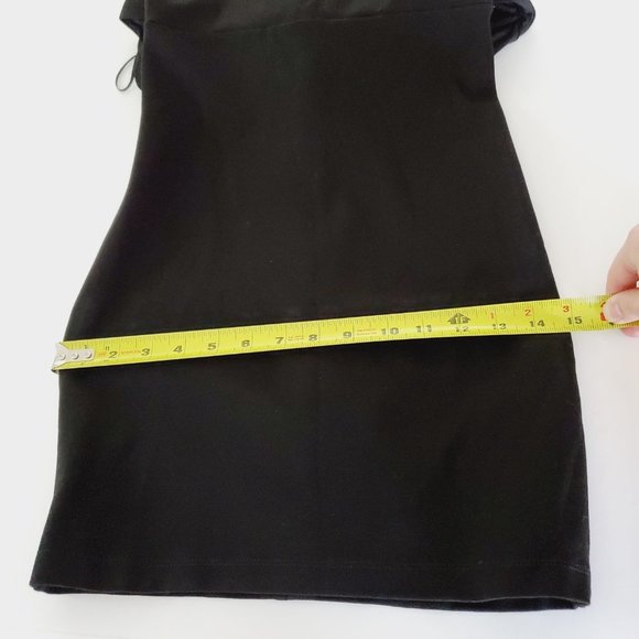 Zara Trafalduc Bodycon Dress Stretch Ruffle Cocktail Black S - Picture 4 of 13